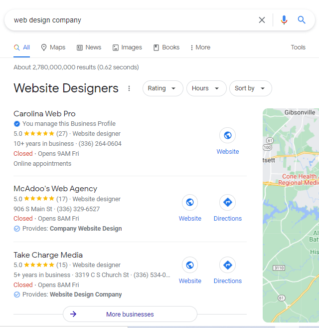 Local SEO Results