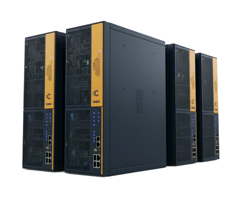 Fully managed hosting on secure, high-performance servers. Custom Carolina Web Pro servers in branded colors, representing fast and secure managed WordPress hosting.